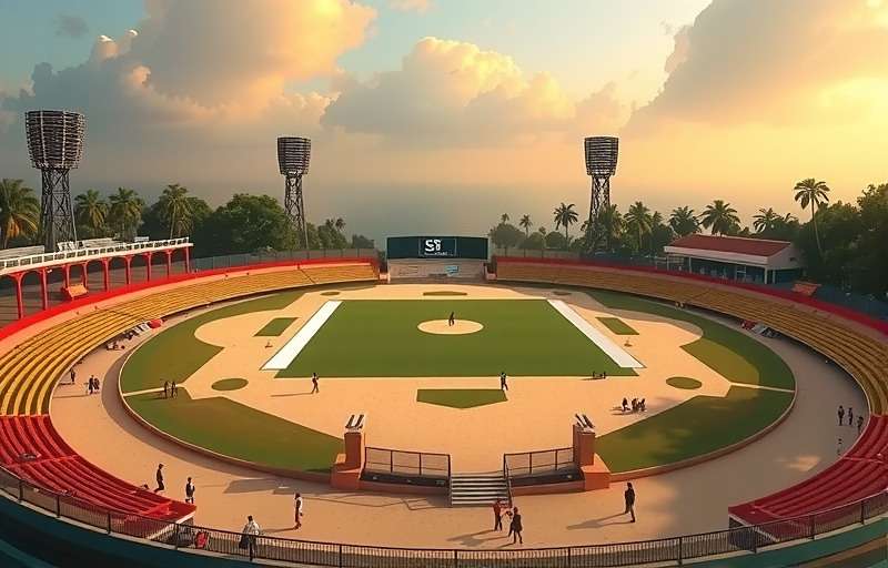 Calangute Champs New Stadiums Concept Concept art for upcoming stadiums in Calangute Champs featuring famous Indian cricket grounds reimagined as beach venues